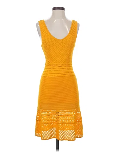 Pre-owned Torn By Ronny Kobo Cocktail Dress In Yellow