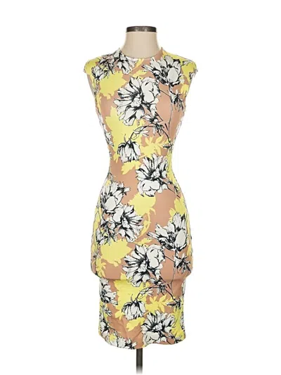 Pre-owned Torn By Ronny Kobo Cocktail Dress In Yellow
