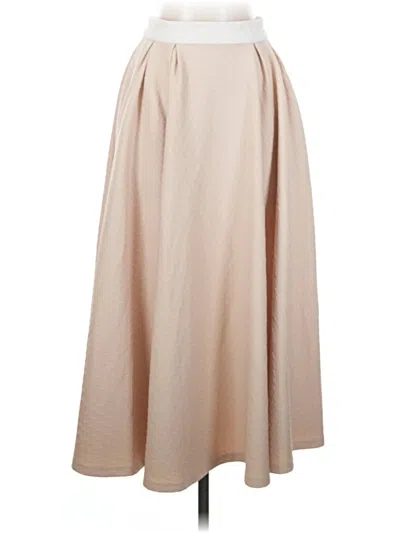 Pre-owned Torn By Ronny Kobo Formal Skirt In Tan