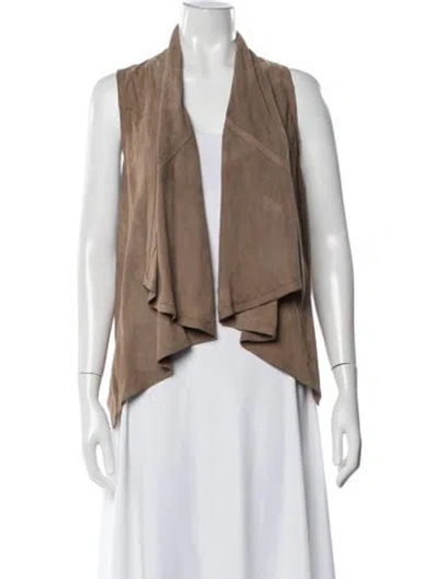 Pre-owned Torn By Ronny Kobo Leather Vest In Brown