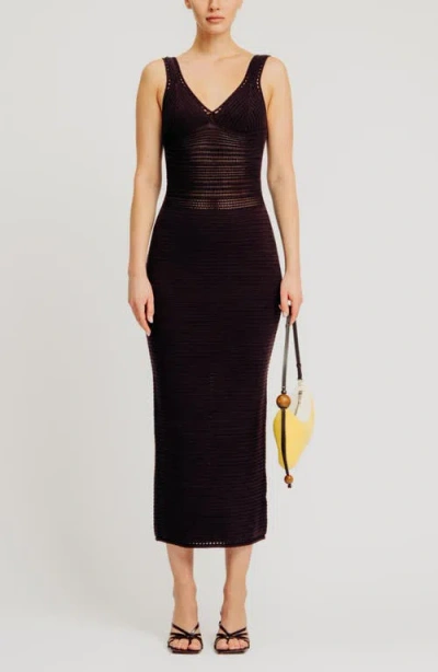 Torn By Ronny Kobo Madi Sleeveless Knit Dress In Black