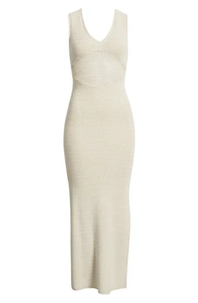 Torn By Ronny Kobo Melanie Crochet Body-con Midi Dress In Neutral