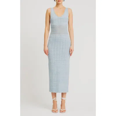 Torn By Ronny Kobo Mindy Sleeveless Knit Dress In Blue