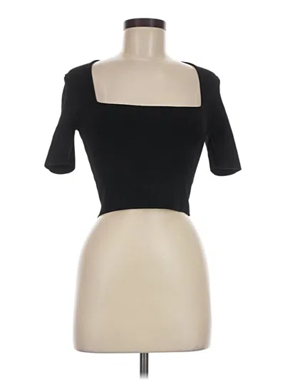 Pre-owned Torn By Ronny Kobo Short Sleeve Turtleneck In Black