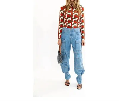 Torn By Ronny Kobo Zayla Cargo Pants In Blue