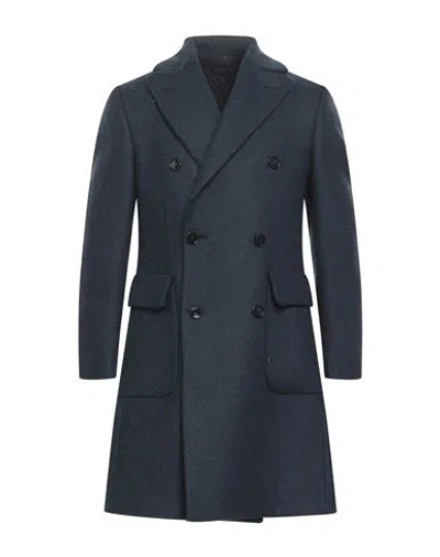 Tornabuoni Man Coat Midnight Blue Size 40 Wool