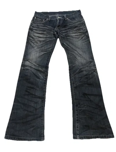 Pre-owned Tornado Mart Shadow Zebra Slim Bootcut Denim-size L In Blue