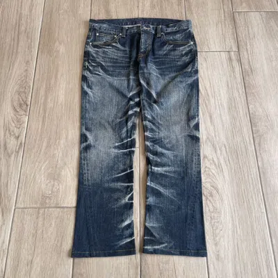 Pre-owned Tornado Mart Whisker Blue Wash Bootcut Denim Jeans