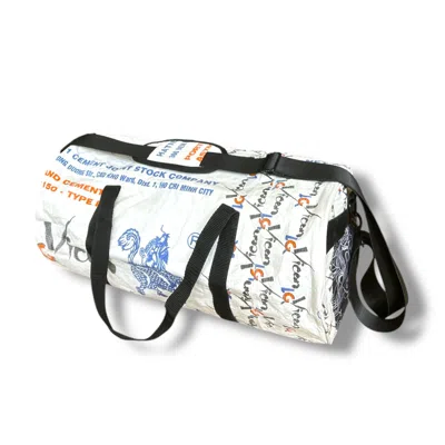 Torrain Recycled Bags Men's White Dragon Retro Duffel