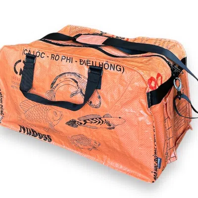 Torrain Recycled Bags Men's Yellow / Orange Tangerine Fish Medium Transport Duffel