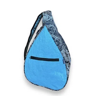 Torrain Recycled Bags Women's Blue / Black Sky Blue Topography Circadian Sling Bag