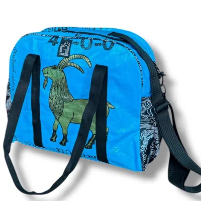 Torrain Recycled Bags Women's Blue Goat Bowler Bag