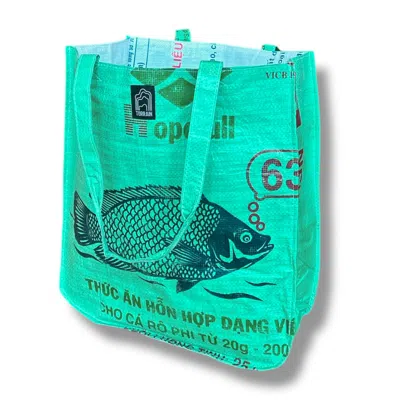 Torrain Recycled Bags Women's Green Fish Simple Tote