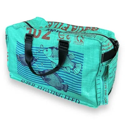 Torrain Recycled Bags Women's Green Fish Small Transport Duffel