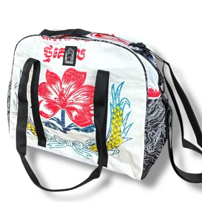 Torrain Recycled Bags Women's White / Red Flower Bowler Bag
