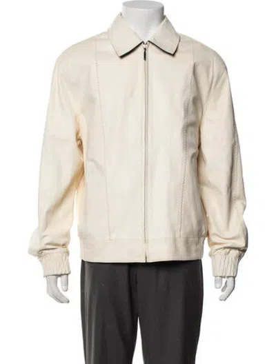 Pre-owned Torras Leather Jacket In Neutrals