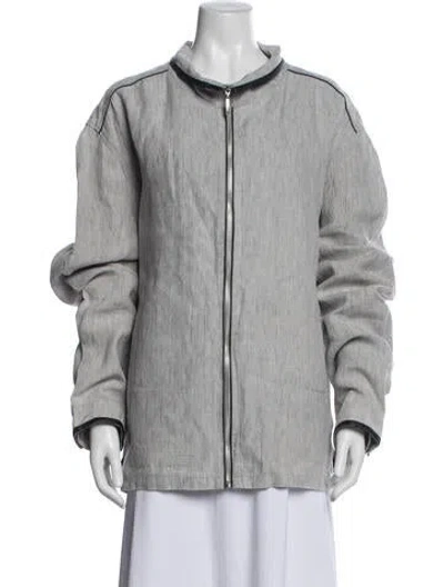 Pre-owned Torras Linen Jacket In Grey