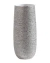 Torre And Tagus Brava Silver Spun Textured 11in Vase