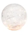 Torre And Tagus Led Sphere 8in Crackle Glass Decor Light