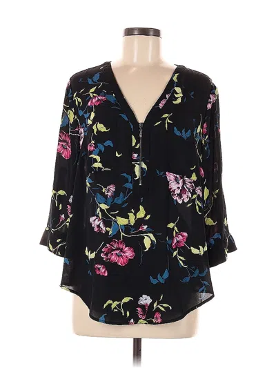 Pre-owned Torrid 3/4 Sleeve Blouse In Black