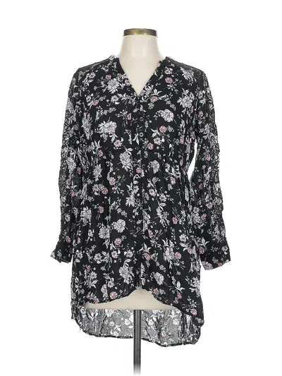 Pre-owned Torrid 3/4 Sleeve Blouse In Black