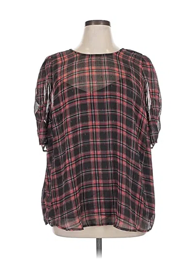 Pre-owned Torrid 3/4 Sleeve Blouse In Black
