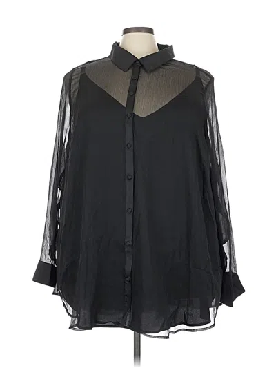 Torrid 3/4 Sleeve Blouse In Black