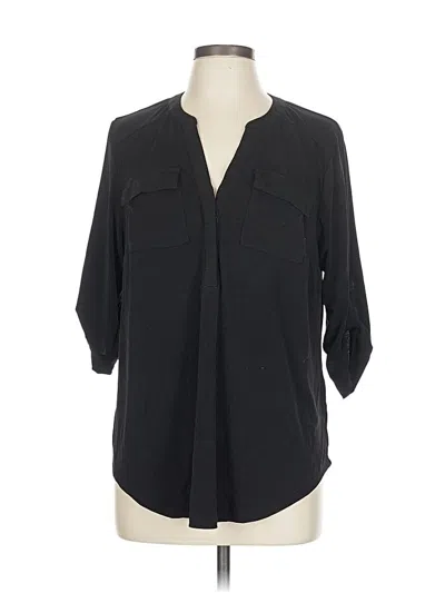 Pre-owned Torrid 3/4 Sleeve Blouse In Black