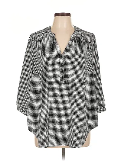 Pre-owned Torrid 3/4 Sleeve Blouse In Black