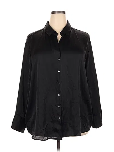 Pre-owned Torrid 3/4 Sleeve Blouse In Black