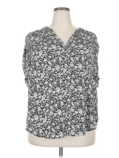Pre-owned Torrid 3/4 Sleeve Blouse In Black