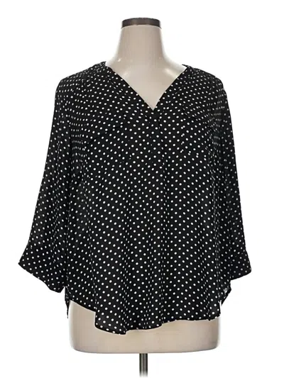 Pre-owned Torrid 3/4 Sleeve Blouse In Black