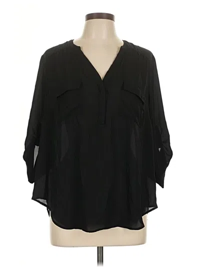 Pre-owned Torrid 3/4 Sleeve Blouse In Black