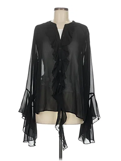 Pre-owned Torrid 3/4 Sleeve Blouse In Black
