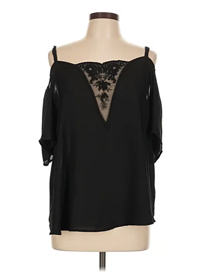 Pre-owned Torrid 3/4 Sleeve Blouse In Black