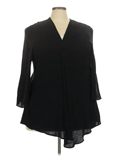 Pre-owned Torrid 3/4 Sleeve Blouse In Black