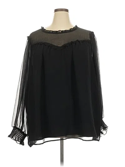 Torrid 3/4 Sleeve Blouse In Black