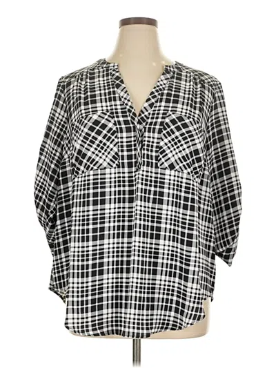 Torrid 3/4 Sleeve Blouse In Black