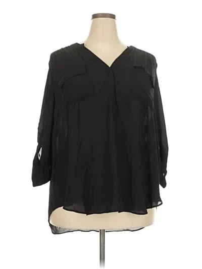 Torrid 3/4 Sleeve Blouse In Black
