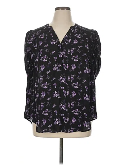 Pre-owned Torrid 3/4 Sleeve Blouse In Black