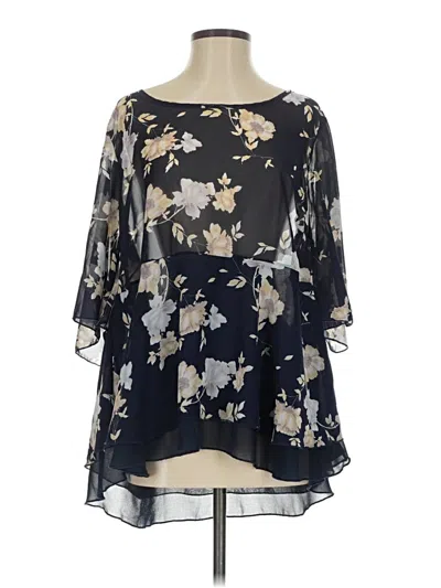 Pre-owned Torrid 3/4 Sleeve Blouse In Black