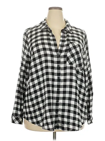 Pre-owned Torrid 3/4 Sleeve Blouse In Black