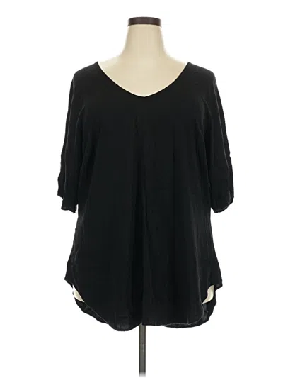 Pre-owned Torrid 3/4 Sleeve Blouse In Black