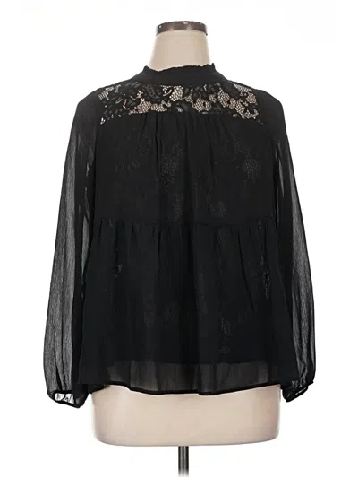 Pre-owned Torrid 3/4 Sleeve Blouse In Black