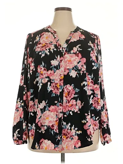 Pre-owned Torrid 3/4 Sleeve Blouse In Black