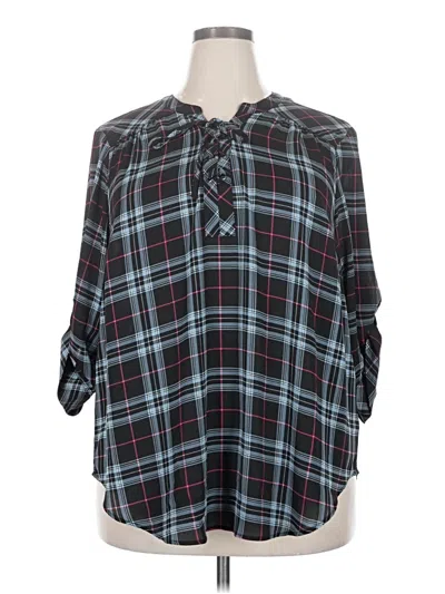Torrid 3/4 Sleeve Blouse In Black