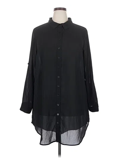 Pre-owned Torrid 3/4 Sleeve Blouse In Black