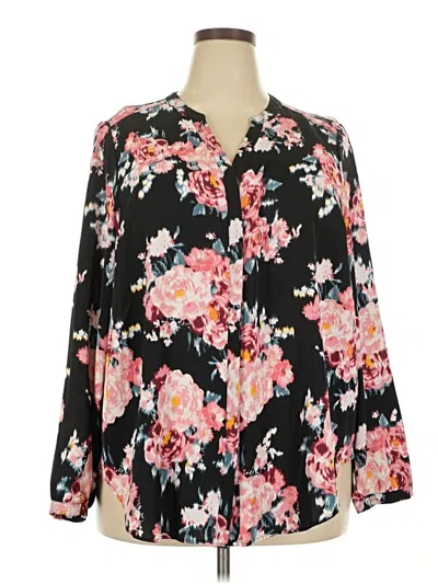 Pre-owned Torrid 3/4 Sleeve Blouse In Black