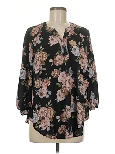 Pre-owned Torrid 3/4 Sleeve Blouse In Black