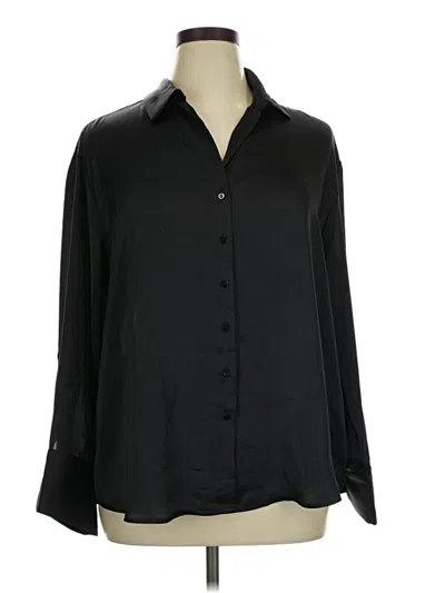 Pre-owned Torrid 3/4 Sleeve Blouse In Black